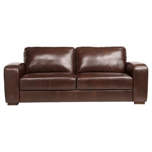 Image of Idaho Large 3 Seater Sofa Leather Antique Chestnut