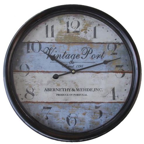 Image of Wicker Valley Vintage Port Wall Clock - 48 Cm