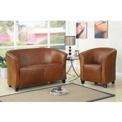 Hawkshead Club Antique Leather Two Seater Sofa