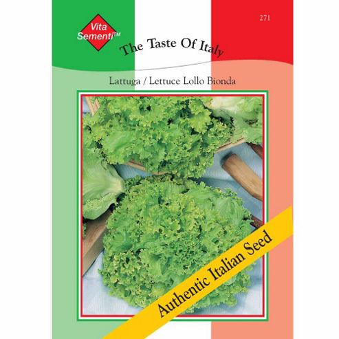 Image of Lettuce 'lollo Bionda' (loose-leaf) - Vita Sementi&reg; Italian Seeds - 1 Packet (4000 Lettuce Seeds)