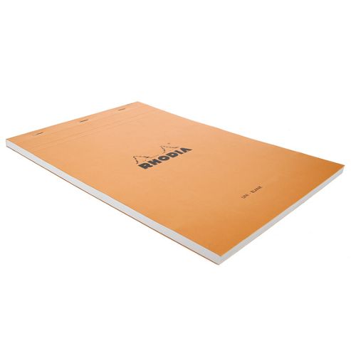 Image of Rhodia Orange Head Stapled Pad 21x29.7cm Sq.plain 18000