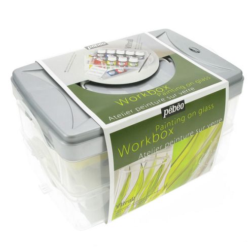 Image of Vitrail Painting On Glass Work Box