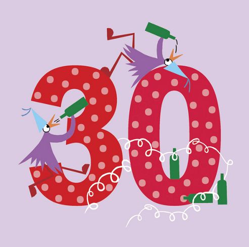Image of Holy Mackerel Greetings Card- 30th Birthday