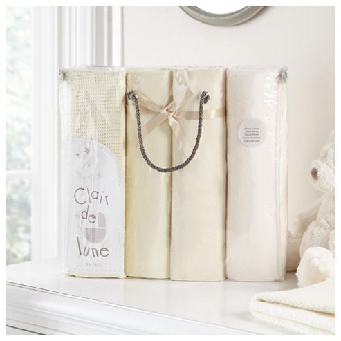Image of Clair De Lune 4pc Cot Bed Bale Cream