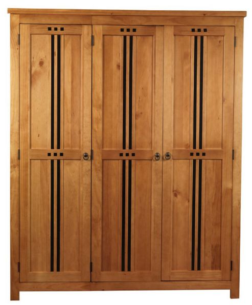 Image of All Home Curlew 3 Door Wardrobe - Oak