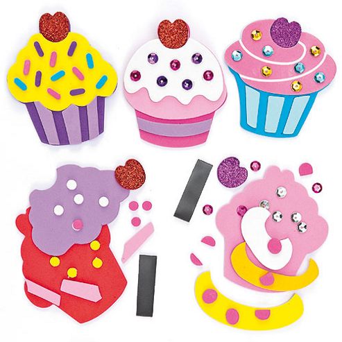 Image of Cupcake Foam Magnet Craft Kits (pack Of 5)