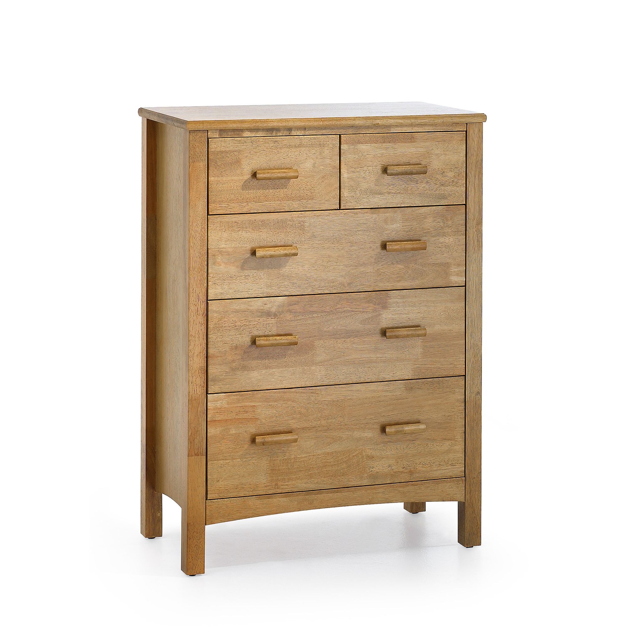 Serene Furnishings Eleanor 5 Drawer Chest - Honey Oak at Tesco Direct