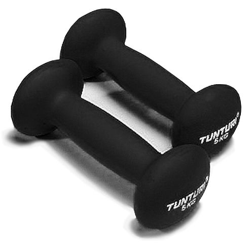 Image of Tunturi Neoprene Dumbbells Hand Weights - 2 X 5.0kg