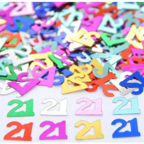 Image of Party - Number 21 Confetti - 36522 - Amscan