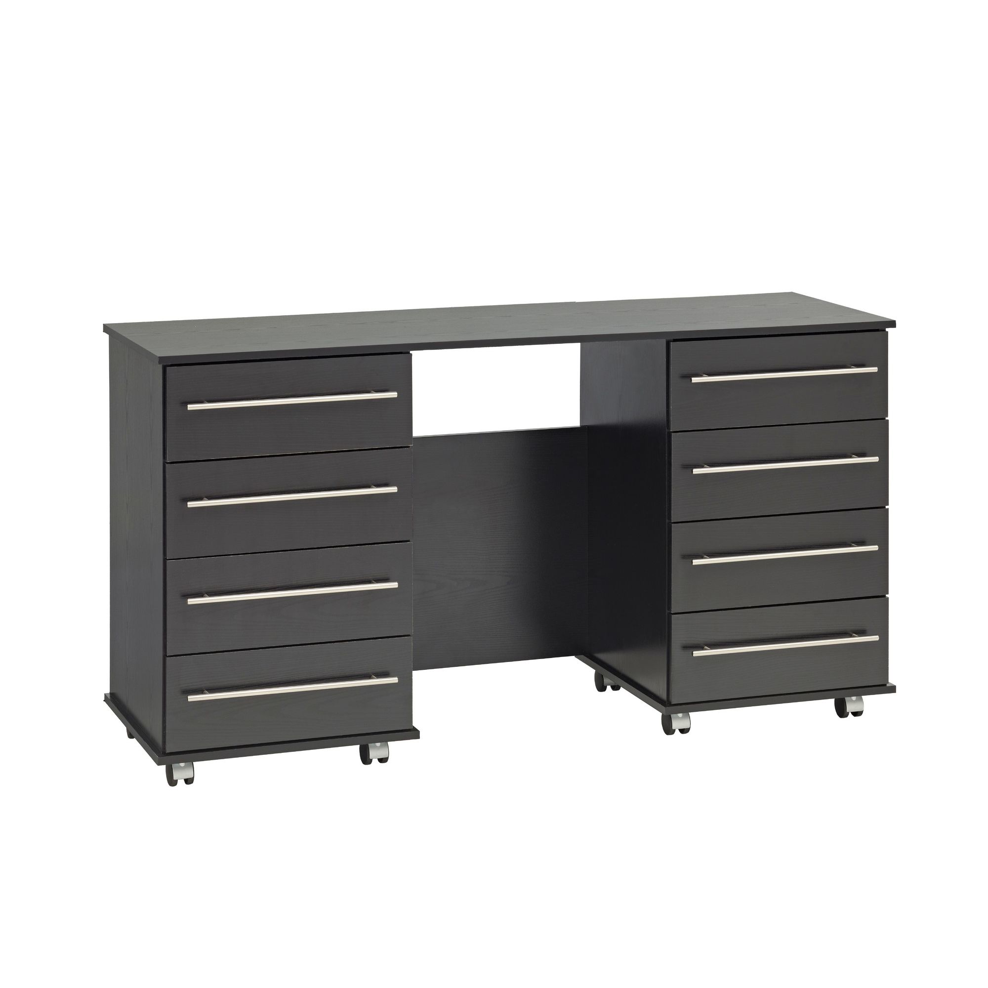 Ideal Furniture Bobby Double Dressing Table - Black at Tesco Direct