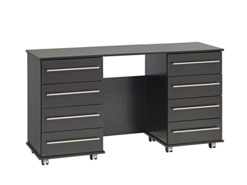 Image of Ideal Furniture Bobby Double Dressing Table - Black