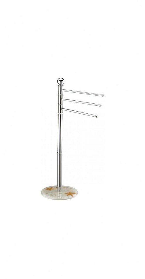 Image of Sanwood 50cm Shell Towel Stand In Chrome