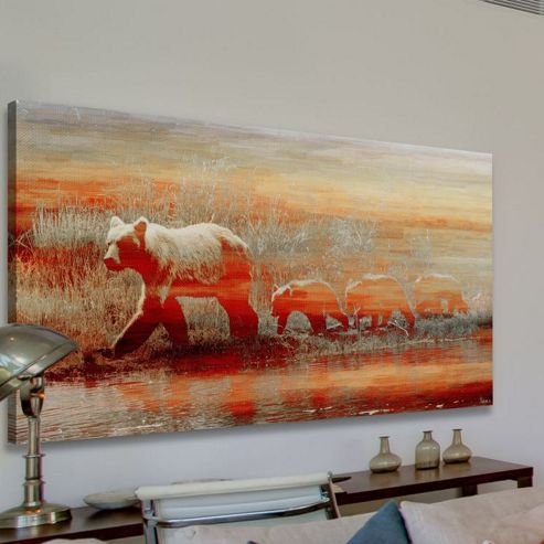 Image of Parvez Taj Goldie Lock Canvas Wall Art - 76 Cm H X 152 Cm W X 5 Cm D