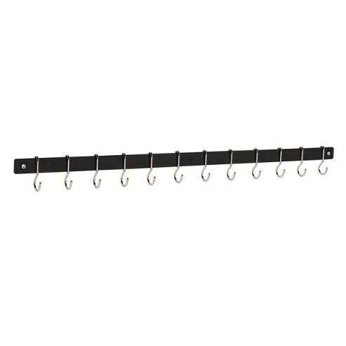 Image of Hahn Metro Metal Wall Rail - Black - 3cm H X X 91cm W X 2cm D