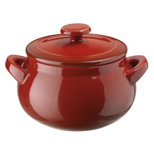 Image of Denby Mini Ceramic Casserole Dish, Cherry Red