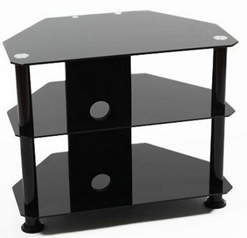 Image of Valufurniture Bb600 Universal Black Tv Stand For Up To 32 Inch Tvs