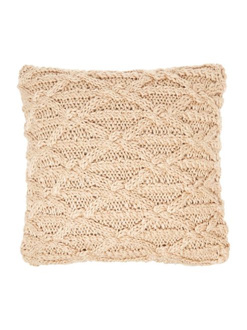 Image of Linea Cable Knit Cushion, Latte