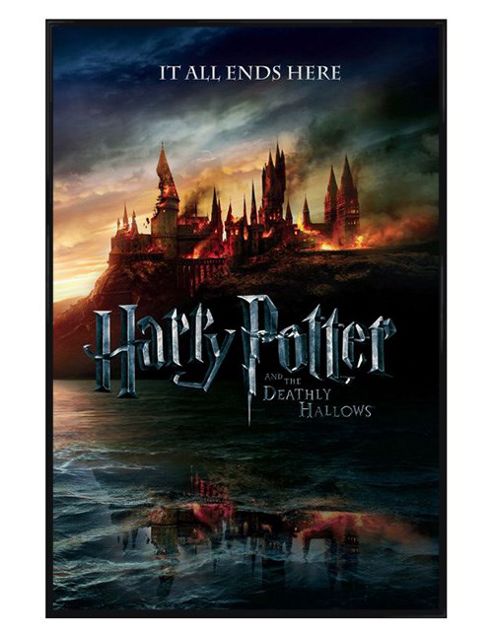Image of Harry Potter And The Deathly Hallows Gloss Black Framed The End Of An Era Poster