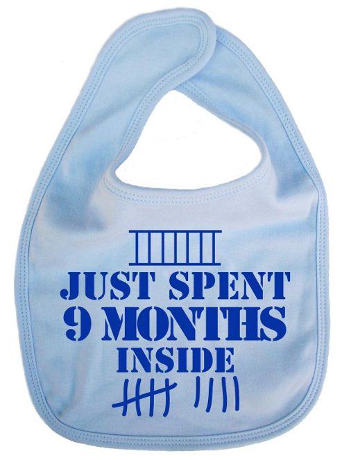 Image of Dirty Fingers Just Spent 9 Months Inside Baby Bib Blue