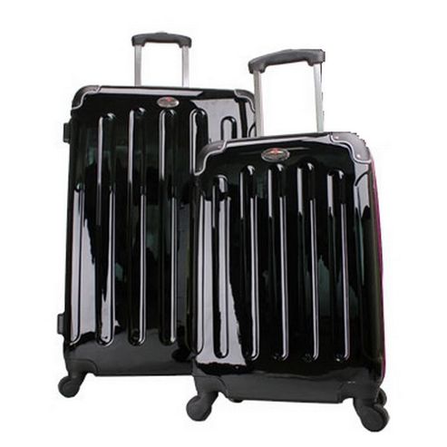 Image of Swiss Case 4 Wheel Ez2c 2pc Suitcase Set Pink