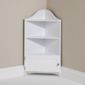 Mountrose County Farm Corner Cupboard in White