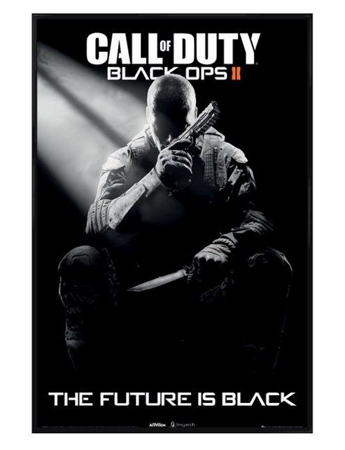 Image of Call Of Duty Black Ops Ii Gloss Black Framed The Future Is Black Cod Poster