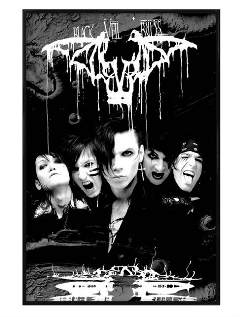 Image of Black Veil Brides Gloss Black Framed Wretched & Divine Bvb Poster