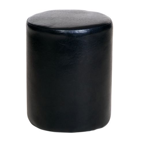 Image of Home Essence Faux Leather Upholstered Round Stool - Black