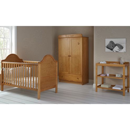 Image of Obaby B Is For Bear Double 3 Piece Room Set (country Pine)