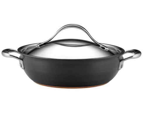 Image of Anolon Nouvelle Copper Base 24cm Covered Casserole