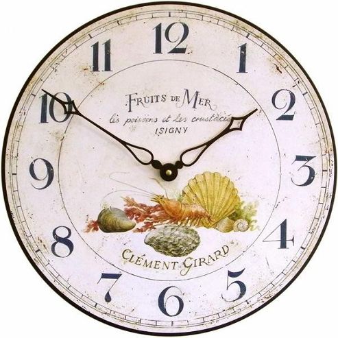 Image of Roger Lascelles Clocks Fruits De Mer Wall Clock