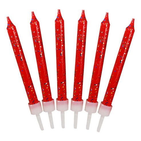 Image of Glitter Candles - Red