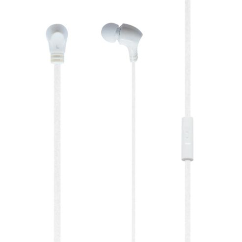 Image of Mitec Sound Metal Earphones With Flat Cables White