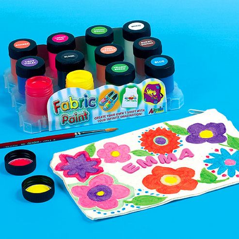 Image of Fabric Paint Pots (pack Of 12)