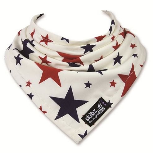 Image of Skibz Bandana Dribble Bib - Red And Blue Stars