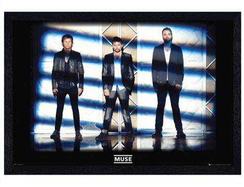 Image of Muse Black Wooden Framed Lights Poster