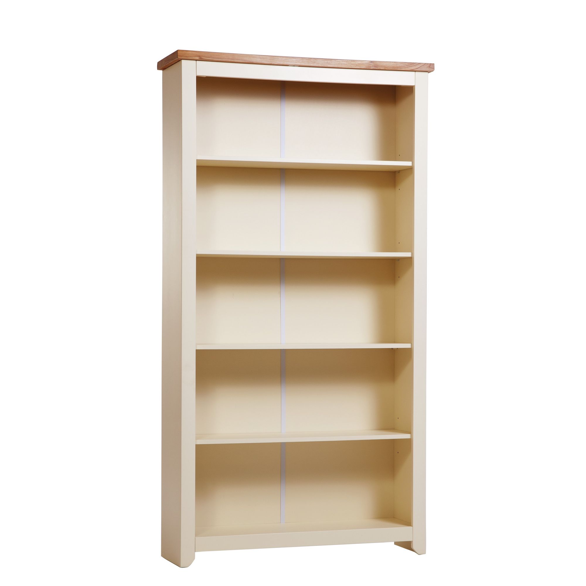 Home Essence Jamestown 5 Shelf Bookcase in Old English White at Tesco Direct