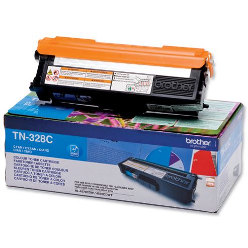 Image of Brother Tn-328c Toner Cartridge - Cyan