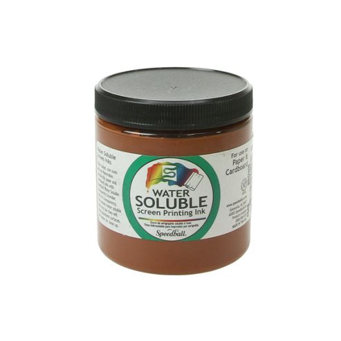 Image of Speedball Water Soluble Screen Printing Ink - Brown 236ml