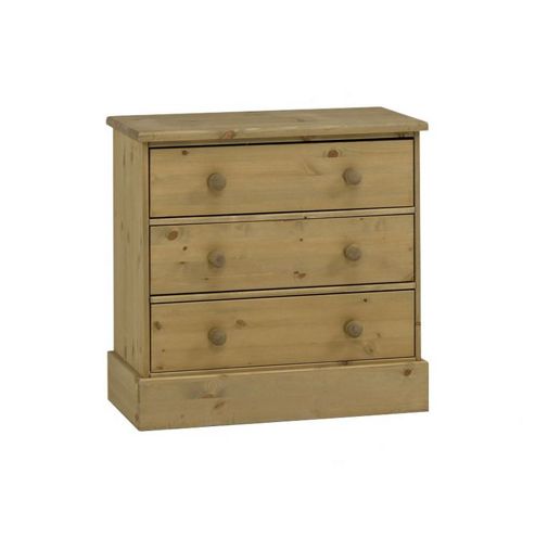 Image of Home Essence Dunedin Wide Three Drawer Chest In Pine