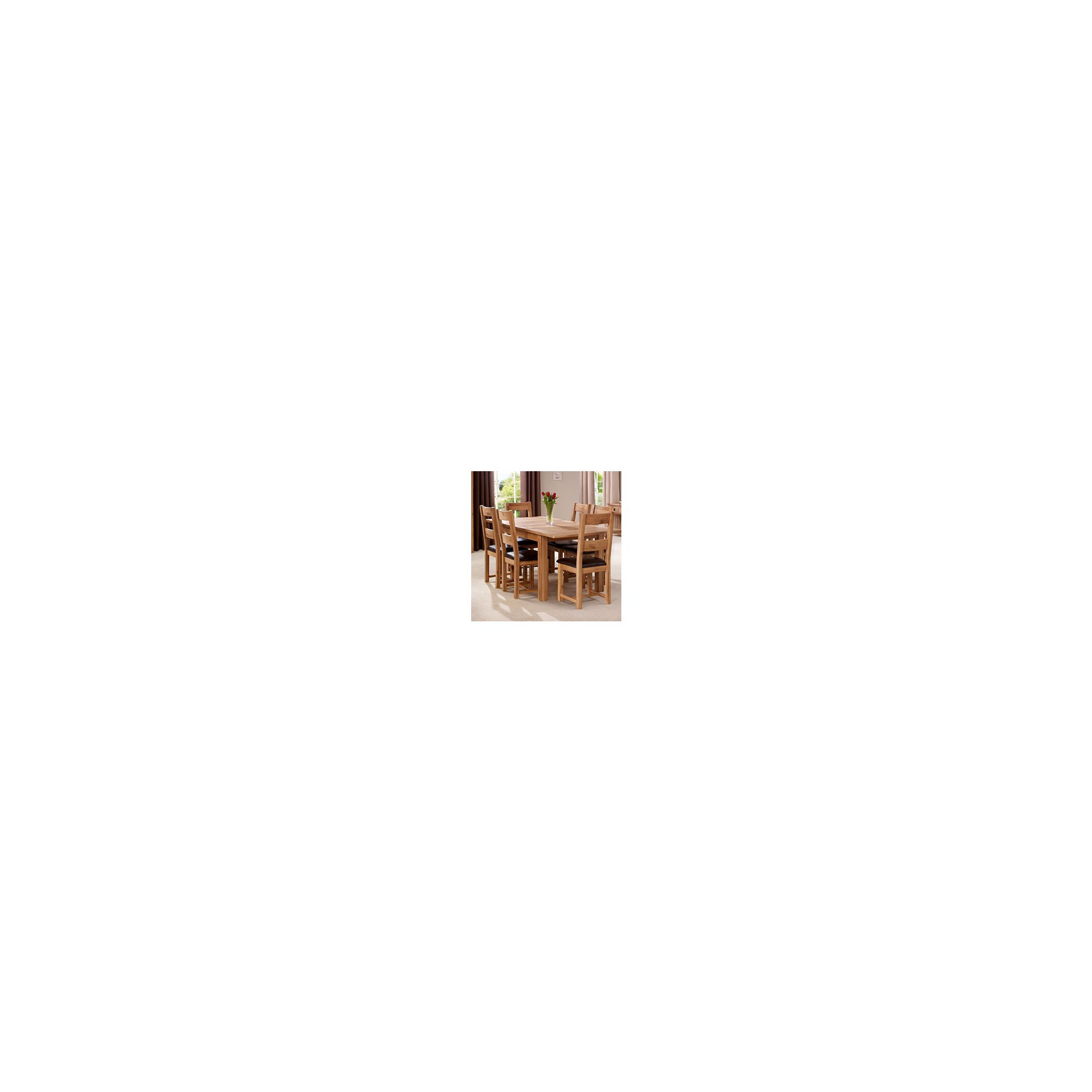 Ametis Westbury Reclaimed Oak 7 Piece Leather Extending Dining Set at Tescos Direct