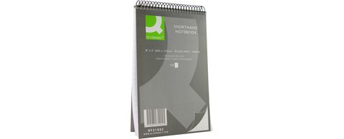 Image of Q-connect Shorthand Notebook 150 Leaf Ruled Feint 203x127mm