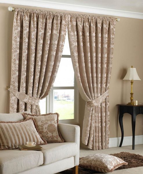 Image of Hanover Ready Made Curtains - Beige