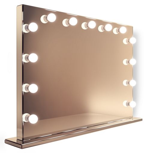 Image of Mirror Finish Hollywood Makeup Mirror With Cool White Dimmable Led Lamps K253cw