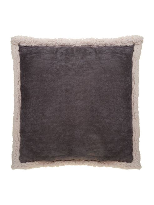 Image of Linea Corduroy Fleece Cushion Grey