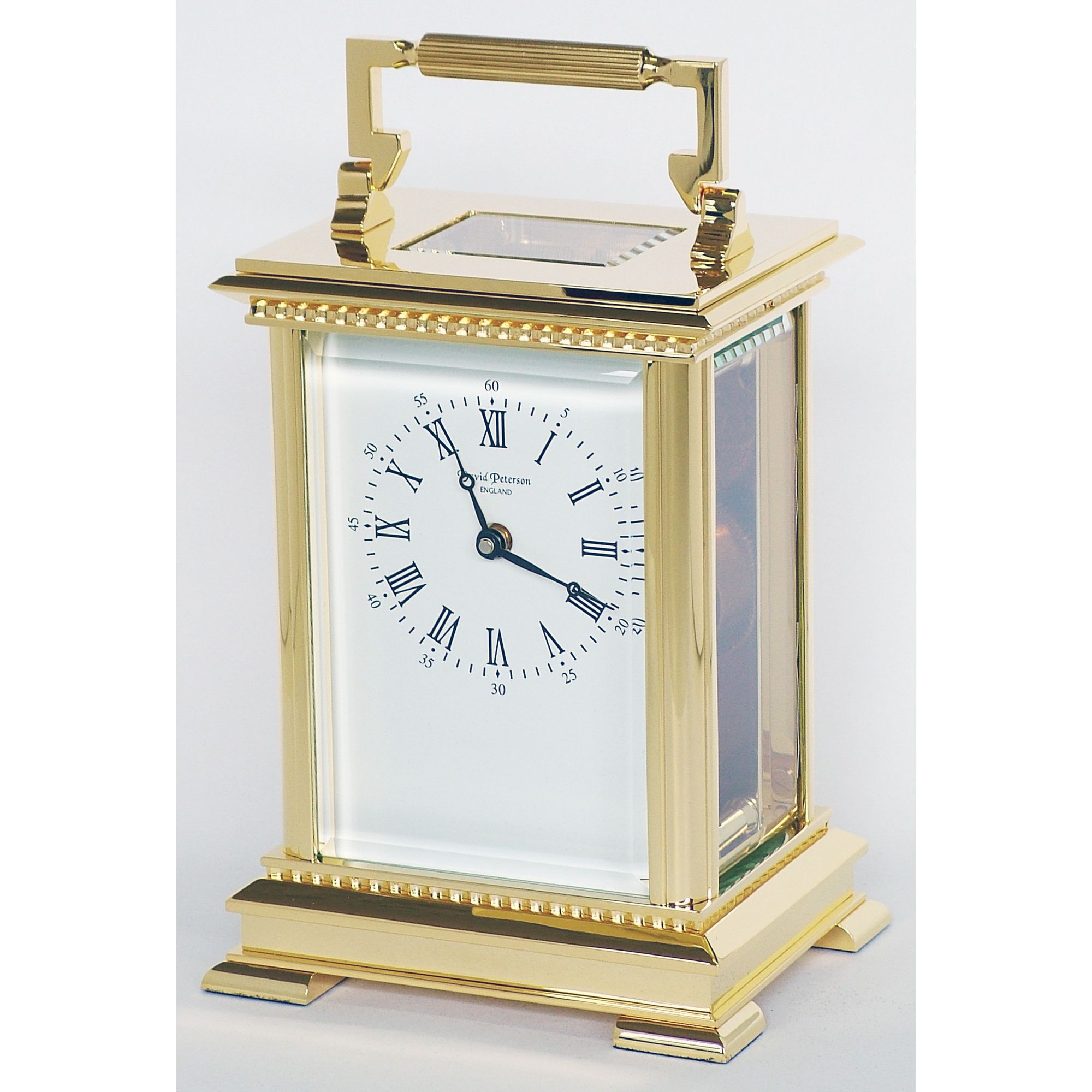 David Peterson Ltd 8 Day Grande Anglais Corinthian Carriage Clock at Tesco Direct