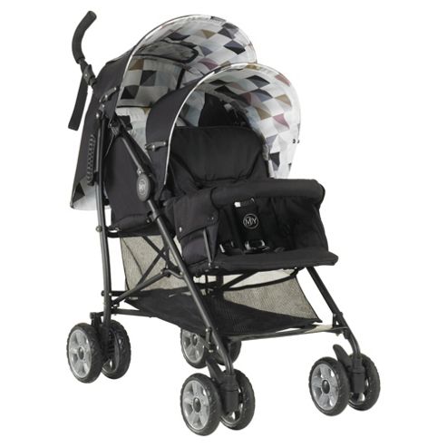 Image of My Child Sienta Duo Geo Tandem Pushchair, Black