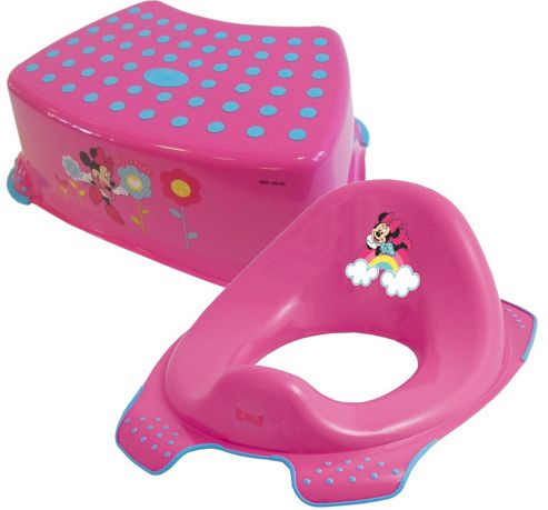 Image of Disney Minnie Mouse Toddler Toilet Training Seat & Step Stool Combo - Pink