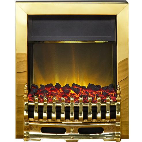 Image of Adam Blenhiem Brass Electric Inset Fire