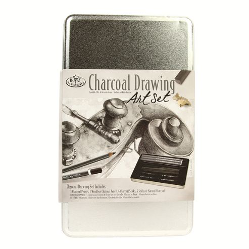 Image of Royal Tin Sets - Charcoal Drawing